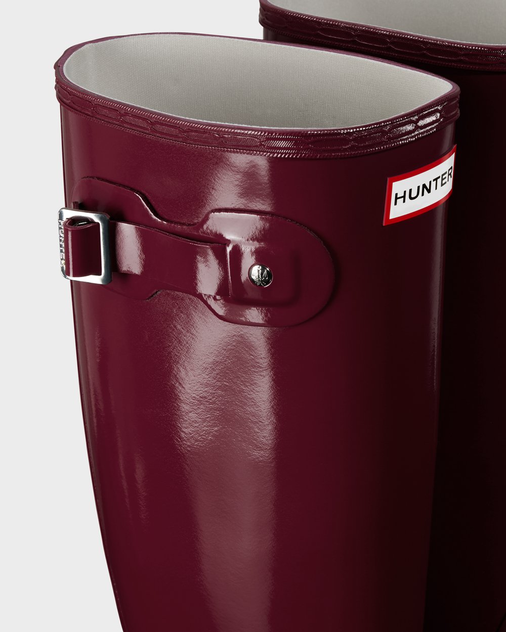 Women Hunter Original Gloss | Tall Rain Boots Claret/Red | NZ-39250-ZKNR